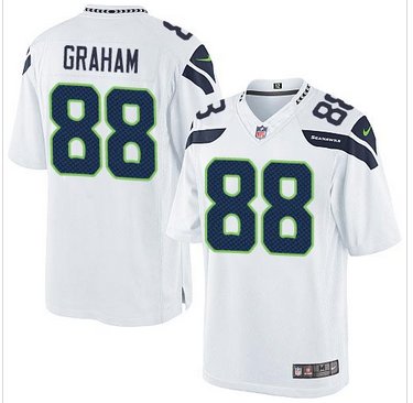 Youth New Seahawks #88 Jimmy Graham White Stitched NFL Elite Jersey