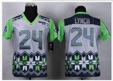 Youth NEW Seahawks #24 Marshawn Lynch Grey Stitched NFL Elite Noble Fashion Jersey Youth NEW Seahawks #24 Marshawn Lynch Grey Stitched NFL Elite Noble Fashion Jersey