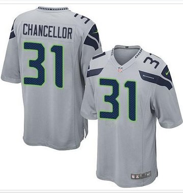 Youth New Seahawks #31 Kam Chancellor Grey Alternate Stitched NFL Elite Jersey