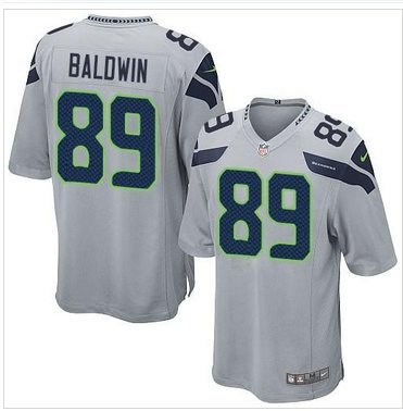 Youth New Seahawks #89 Doug Baldwin Grey Alternate Stitched NFL Elite Jersey