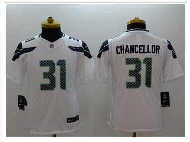 Youth NEW Seahawks #31 Kam Chancellor White NFL Limited Jersey