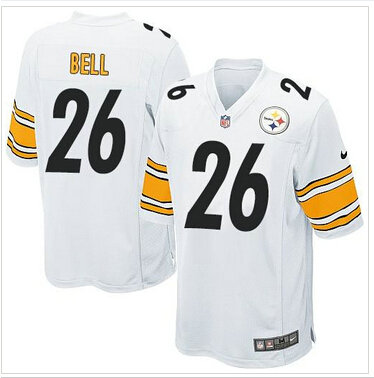 Youth NEW Steelers #26 Le'Veon Bell White NFL Elite Jersey
