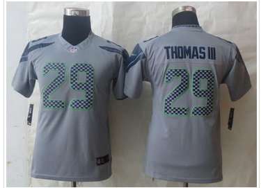 Youth New Seattle Seahawks #29 Earl Thomas III Grey NFL Limited Jersey