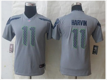 Youth New Seattle Seahawks #11 Percy Harvin Grey NFL Limited Jersey Youth New Seattle Seahawks #11 Percy Harvin Grey NFL Limited Jersey