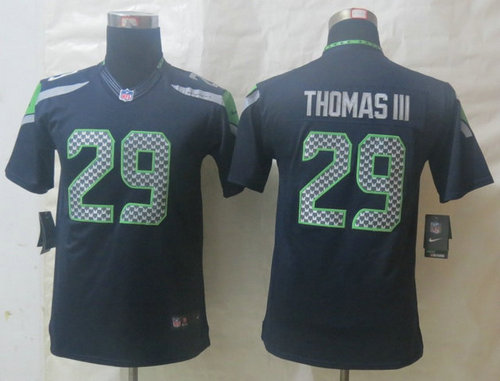 Youth New Seattle Seahawks 29# Earl Thomas III Blue Limited Jerseys
