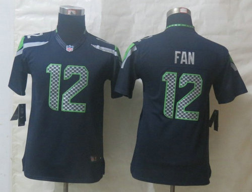 Youth New Seattle Seahawks 12 Fan Blue Limited Jerseys