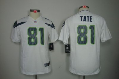 Youth NEW NFL Seattle Seahawks #81 Golden Tate White Jerseys