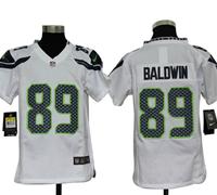 Youth Nike NFL Seattle Seahawks 89 Doug Baldwin White Jerseys