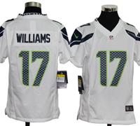 Youth Nike NFL Seattle Seahawks 17 Mike Williams White Jerseys