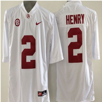 Alabama Crimson Tide #2 Derrick Henry White SEC Patch Stitched NCAA Jersey Alabama Crimson Tide #2 Derrick Henry White SEC Patch Stitched NCAA Jersey