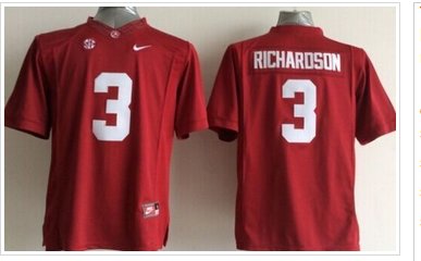 Youth NCAA Crimson Tide #3 Trent Richardson Red Stitched Jersey
