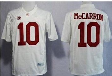 Alabama Crimson Tide 10 A.J McCarron White Limited NCAA Jerseys
