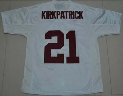 Crimson Tide #21 Dre Kirkpatrick White Embroidered NCAA Jersey
