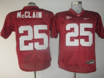 Crimson Tide #25 Rolando McClain Red Embroidered NCAA Jersey