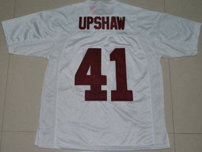 Crimson Tide #41 Courtney Upshaw White Embroidered NCAA Jersey
