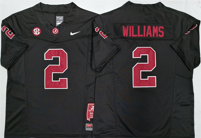 Men's Alabama Crimson Tide #2 Ryan Williams Black F.U.S.E Stitched Football Jersey Men's Alabama Crimson Tide #2 Ryan Williams Black F.U.S.E Stitched Football Jersey