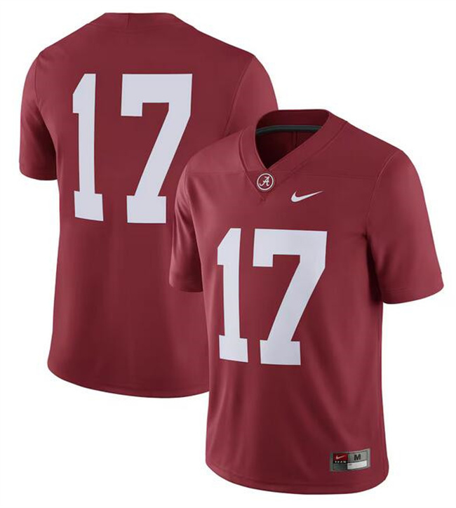 Men's Alabama Crimson Tide #17 Jaylen Waddle Red Stitched Football Jersey Men's Alabama Crimson Tide #17 Jaylen Waddle Red Stitched Football Jersey