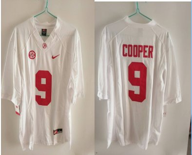 Alabama Crimson Tide 9 Amari Cooper White College Football Limited NCAA Jerseys
