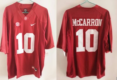 Alabama Crimson Tide 10 A.J McCarron Red College Football Limited NCAA Jerseys