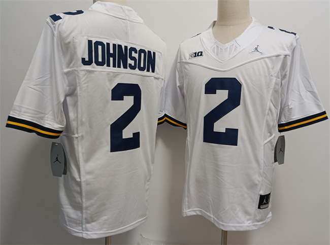 Men's Michigan Wolverines #2 Will Johnson White 2024 F.U.S.E. Stitched Jersey Men's Michigan Wolverines #2 Will Johnson White 2024 F.U.S.E. Stitched Jersey