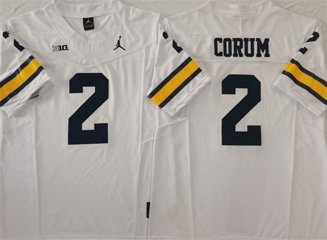 Men's Michigan Wolverines #2 Blake Corum 2023 F.U.S.E. White Stitched Jersey Men's Michigan Wolverines #2 Blake Corum 2023 F.U.S.E. White Stitched Jersey