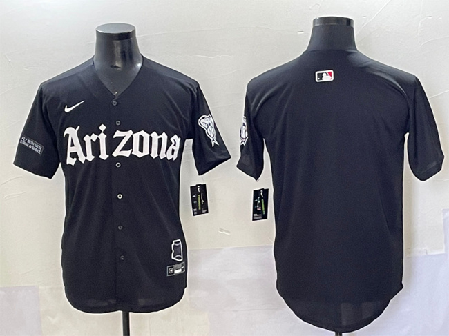Men's Arizona Diamondbacks Blank Black 'Gothic Desert Fang Edition' Vapor Premier Limited Stitched Baseball Jersey Men's Arizona Diamondbacks Blank Black 'Gothic Desert Fang Edition' Vapor Premier Limited Stitched Baseball Jersey