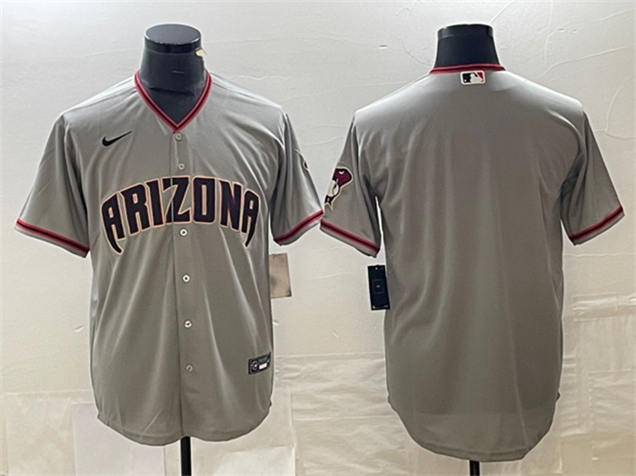 Men's Arizona Diamondbacks Blank Grey Cool Base Stitched Baseball Jersey Men's Arizona Diamondbacks Blank Grey Cool Base Stitched Baseball Jersey
