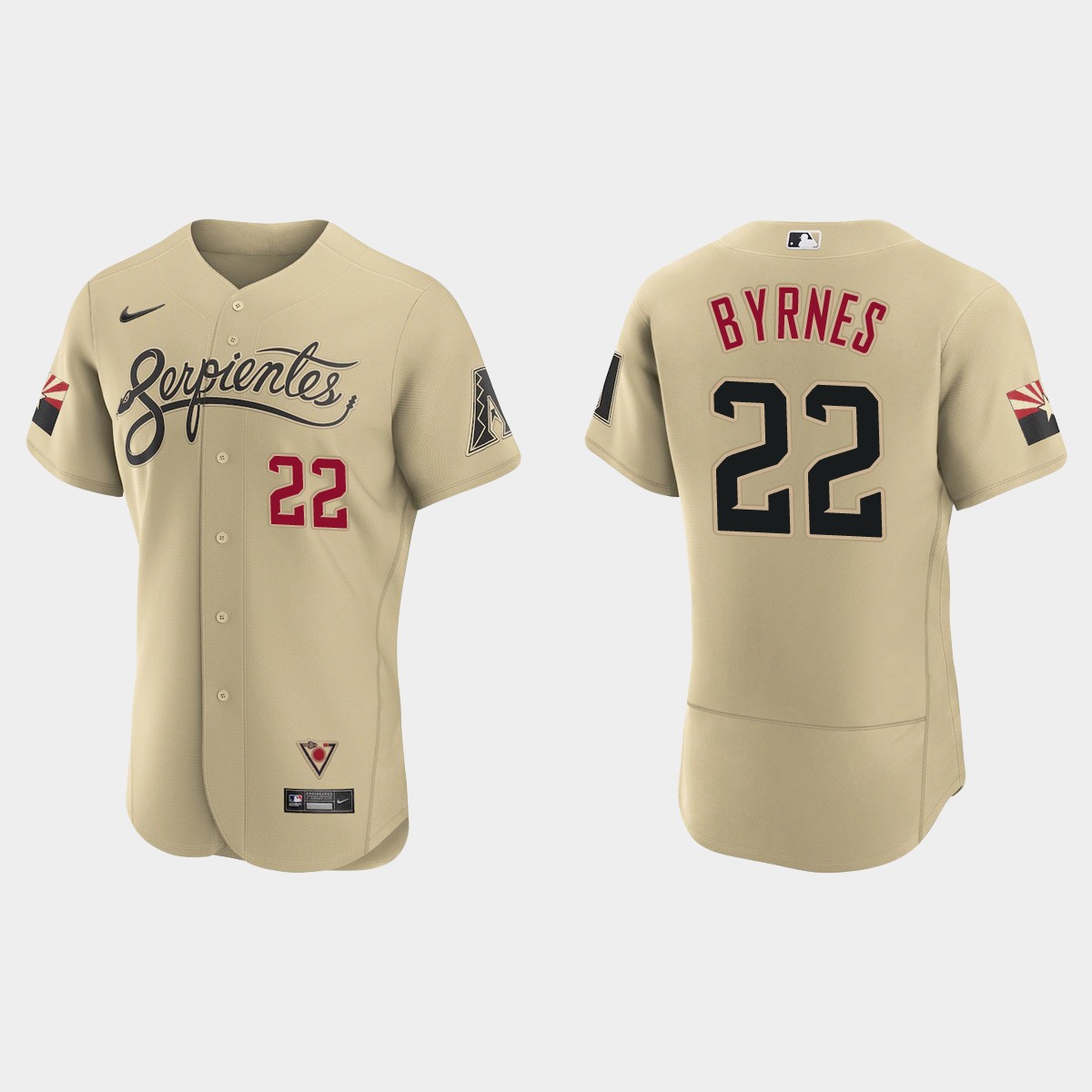 Arizona Diamondbacks #22 Eric Byrnes Men's Nike 2021 City Connect Authentic MLB Jersey Gold Arizona Diamondbacks #22 Eric Byrnes Men's Nike 2021 City Connect Authentic MLB Jersey Gold