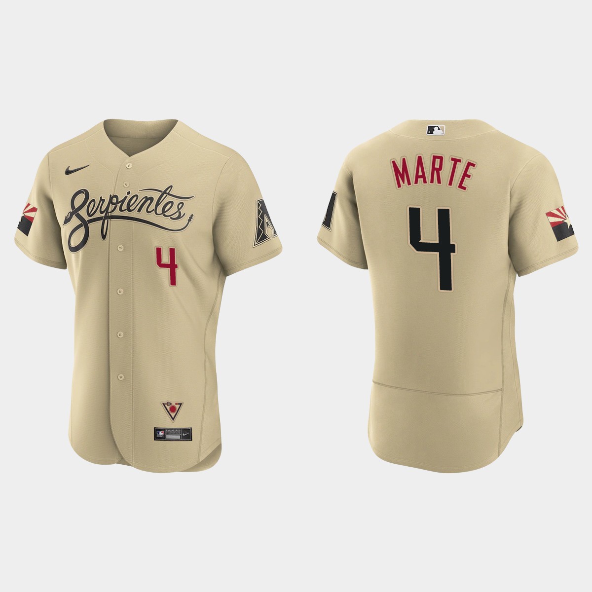 Arizona Diamondbacks #4 Ketel Marte Men's Nike 2021 City Connect Authentic MLB Jersey Gold Arizona Diamondbacks #4 Ketel Marte Men's Nike 2021 City Connect Authentic MLB Jersey Gold