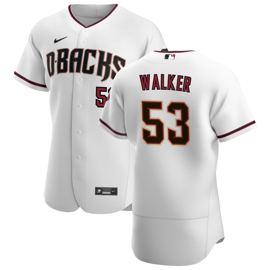 Arizona Diamondbacks #53 Christian Walker Men's Nike White Crimson Authentic Home Team MLB Jersey Arizona Diamondbacks #53 Christian Walker Men's Nike White Crimson Authentic Home Team MLB Jersey