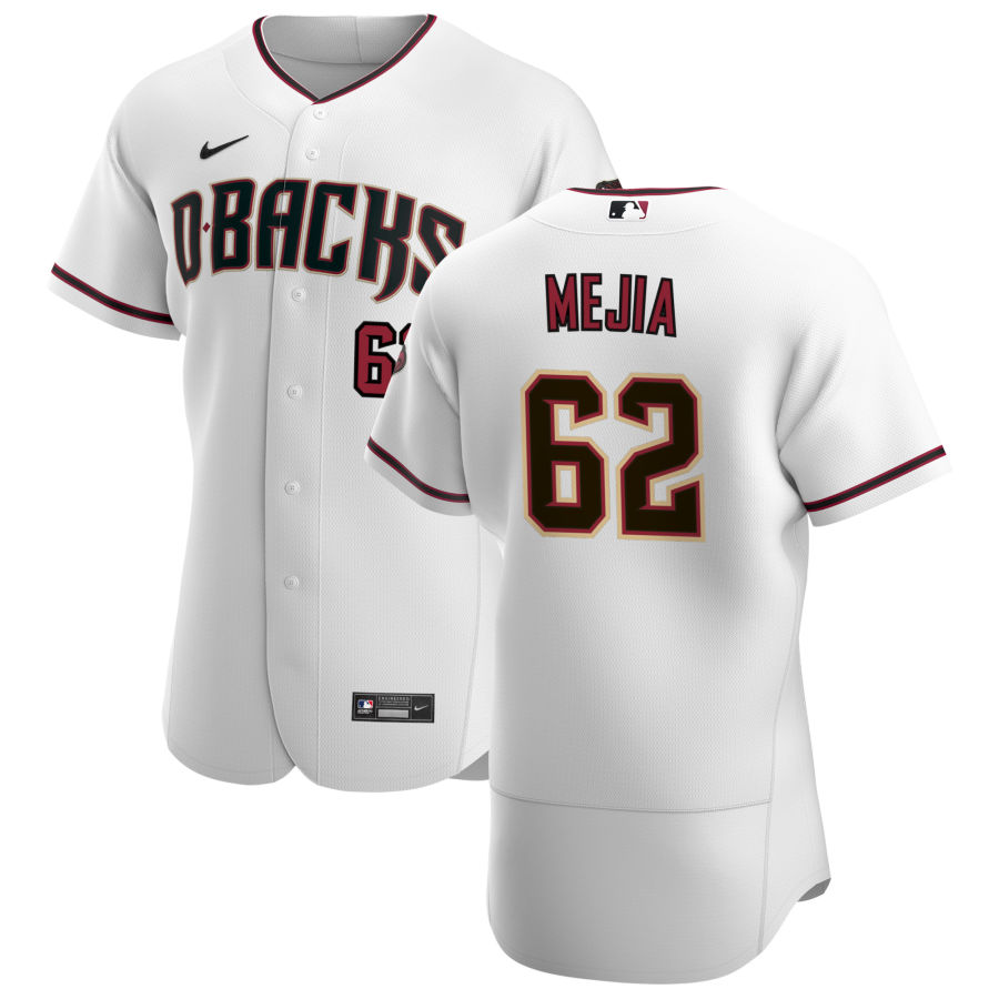 Arizona Diamondbacks #62 Humberto Mejia Men's Nike White Crimson Authentic Home Team MLB Jersey Arizona Diamondbacks #62 Humberto Mejia Men's Nike White Crimson Authentic Home Team MLB Jersey