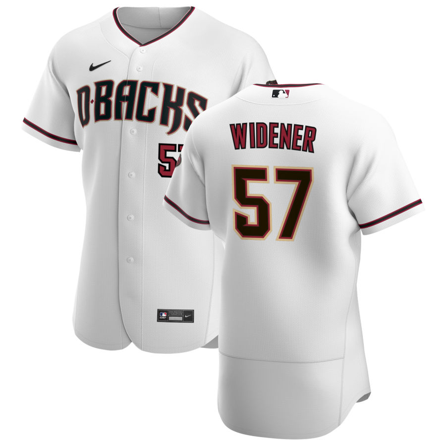 Arizona Diamondbacks #57 Taylor Widener Men's Nike White Crimson Authentic Home Team MLB Jersey Arizona Diamondbacks #57 Taylor Widener Men's Nike White Crimson Authentic Home Team MLB Jersey