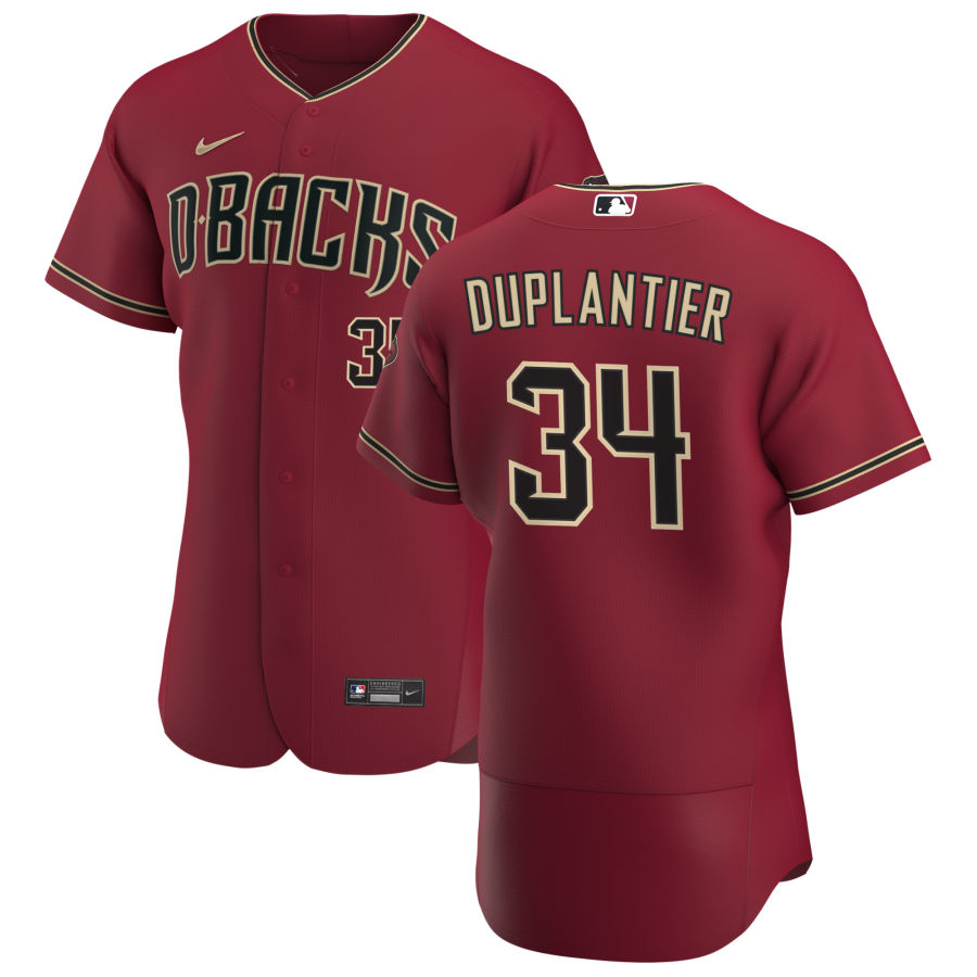 Arizona Diamondbacks #34 Jon Duplantier Men's Nike Crimson Authentic Alternate Team MLB Jersey Arizona Diamondbacks #34 Jon Duplantier Men's Nike Crimson Authentic Alternate Team MLB Jersey