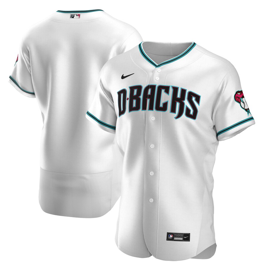 Arizona Diamondbacks Men's Nike White Teal Authentic Alternate Team MLB Jersey Arizona Diamondbacks Men's Nike White Teal Authentic Alternate Team MLB Jersey