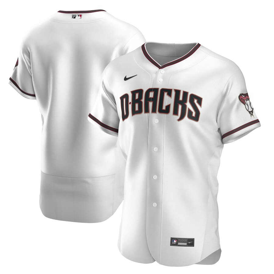 Arizona Diamondbacks Men's Nike White Crimson Authentic Home Team MLB Jersey Arizona Diamondbacks Men's Nike White Crimson Authentic Home Team MLB Jersey