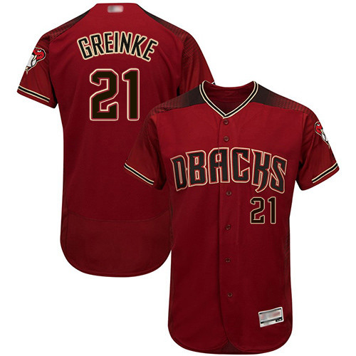 Diamondbacks #21 Zack Greinke Sedona Red Flexbase Authentic Collection Stitched Baseball Jersey Diamondbacks #21 Zack Greinke Sedona Red Flexbase Authentic Collection Stitched Baseball Jersey