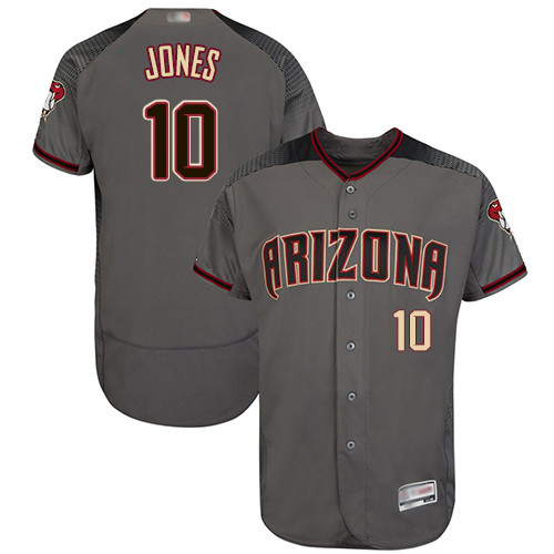 Diamondbacks #10 Adam Jones Gray Flexbase Authentic Collection Stitched Baseball Jersey Diamondbacks #10 Adam Jones Gray Flexbase Authentic Collection Stitched Baseball Jersey