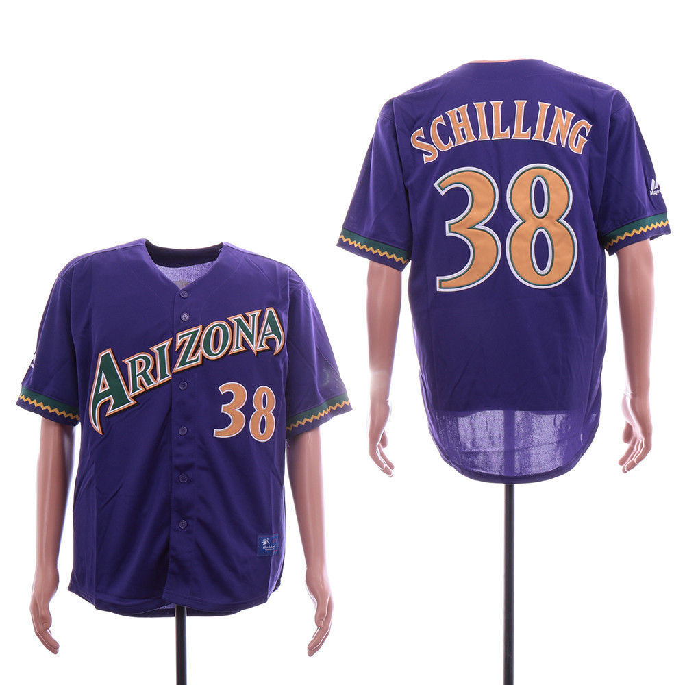 Diamondbacks 38 Curt Schilling Purple Throwback Jersey Diamondbacks 38 Curt Schilling Purple Throwback Jersey