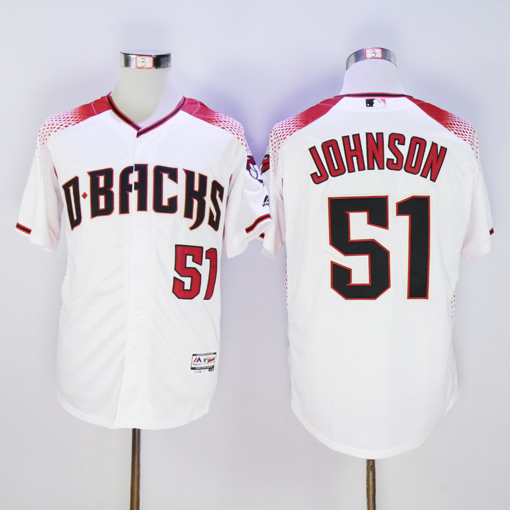 Diamondbacks 51 Randy Johnson White Flexbase Jersey Diamondbacks 51 Randy Johnson White Flexbase Jersey