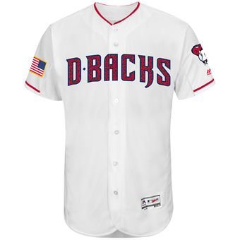 Arizona Diamondbacks Majestic Fashion Stars & Stripes FlexBase Jersey - White Arizona Diamondbacks Majestic Fashion Stars & Stripes FlexBase Jersey - White