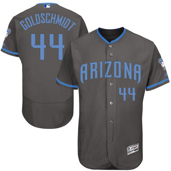 Men's Arizona Diamondbacks Paul Goldschmidt Majestic Gray Father's Day FlexBase Jersey Men's Arizona Diamondbacks Paul Goldschmidt Majestic Gray Father's Day FlexBase Jersey