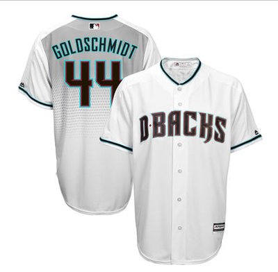 Men's Arizona Diamondbacks #44 Paul Goldschmidt Majestic White Home Cool Base Player Jersey Men's Arizona Diamondbacks #44 Paul Goldschmidt Majestic White Home Cool Base Player Jersey