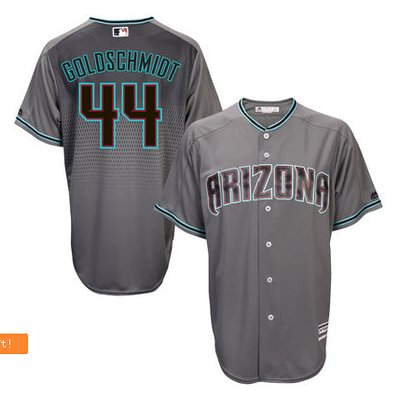 Men's Arizona Diamondbacks #44 Paul Goldschmidt Majestic Gray Road Cool Base Player Jersey Men's Arizona Diamondbacks #44 Paul Goldschmidt Majestic Gray Road Cool Base Player Jersey