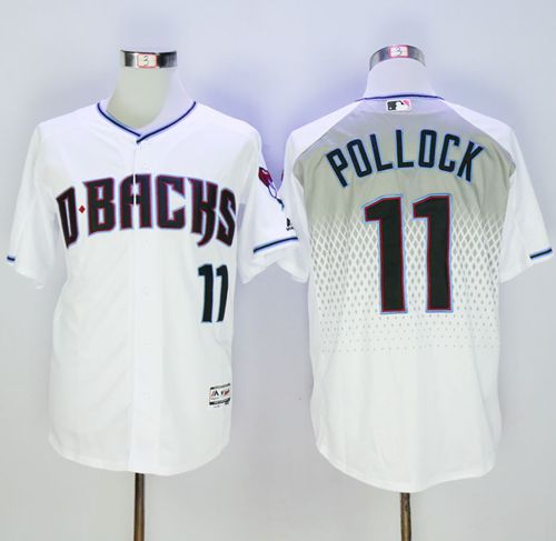 Diamondbacks #11 A. J. Pollock White Capri New Cool Base Stitched MLB Jersey Diamondbacks #11 A. J. Pollock White Capri New Cool Base Stitched MLB Jersey