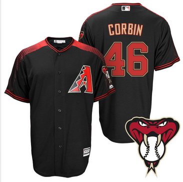 Arizona Diamondbacks #46 Patrick Corbin Black Cool Base Alternate Jersey Arizona Diamondbacks #46 Patrick Corbin Black Cool Base Alternate Jersey