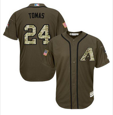 Diamondbacks #24 Yasmany Tomas Green Salute to Service Stitched MLB Jersey Diamondbacks #24 Yasmany Tomas Green Salute to Service Stitched MLB Jersey