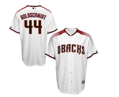 Men's Arizona Diamondbacks#44 Paul Goldschmidt Majestic White Official Cool Base Player Jersey Men's Arizona Diamondbacks#44 Paul Goldschmidt Majestic White Official Cool Base Player Jersey