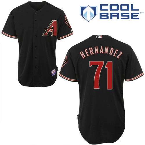 Arizona Diamondbacks #71Hernandez Black Authentic Personalized Alternate Home cool Jersey Arizona Diamondbacks #71Hernandez Black Authentic Personalized Alternate Home cool Jersey