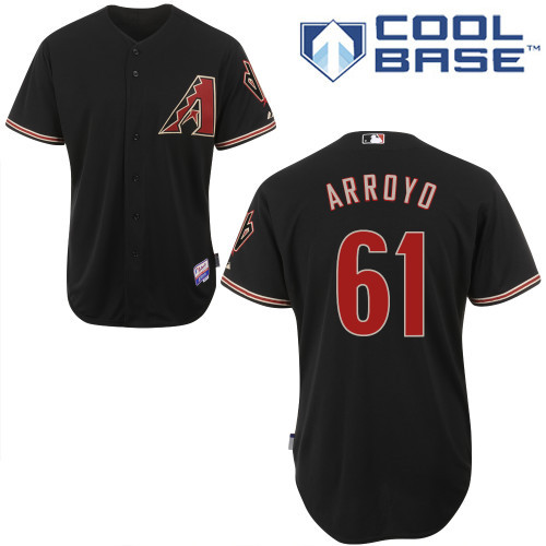 Arizona Diamondbacks #61 Arroyo Black Authentic Personalized Alternate Home cool Jersey