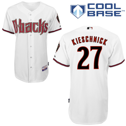 Arizona Diamondbacks #27 Kieschnick White Authentic Personalized Home cool Jersey Arizona Diamondbacks #27 Kieschnick White Authentic Personalized Home cool Jersey